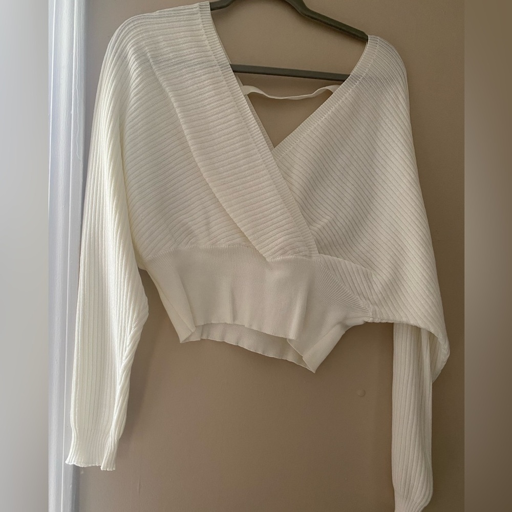 SHEIN, Size L, All White Long Sleeve Top